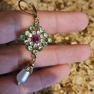 Nwt Crystal Dangle Earrings